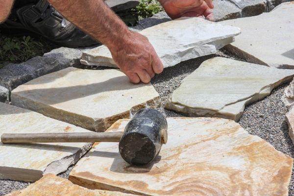 Stone Sidewalk Installation in Laurel