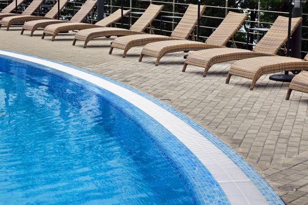 Poolside Hardscaping in Laurel