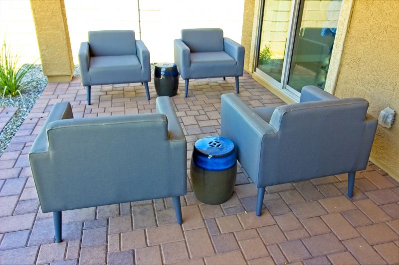 Modern paver patio design