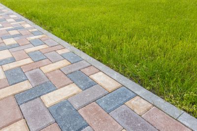 Multicolored Paver Path